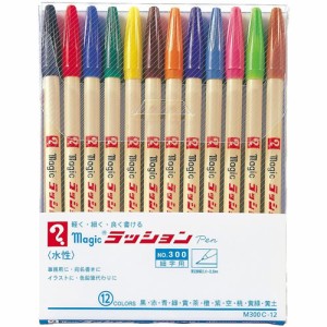 4902071601123 ラッションペンＮＯ．300　12色セット 筆記具 マーカーペン・サインペン 水性サインペン 寺西化