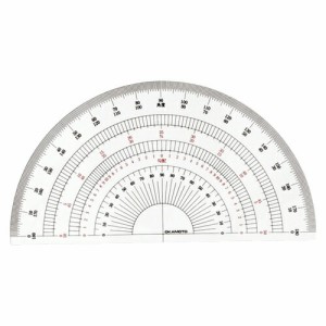 4518679300186 半円分度器　18ｃｍ 事務用品 デザイン用品・画材 分度器 岡本製図器械 B-18 (39-001