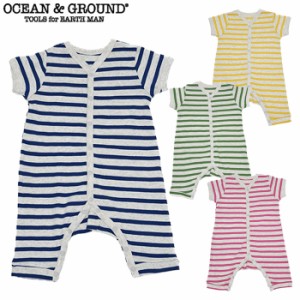  メール便  OCEAN&GROUND オーシャンアンドグラウンド ベビー服 ロンパース 半袖 カバーオール 女の子 男の子 B