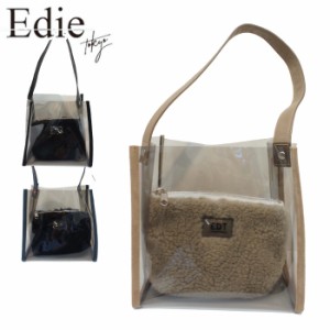 クリアバッグ ショルダー おしゃれ レディース Edie tokyo エディートウキョウ suede PVC bag_Jane 