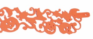 Felt Banner Orange Halloween ハロウィングッズ デコレーション ハロウィンかぼちゃ ゴースト 魔女