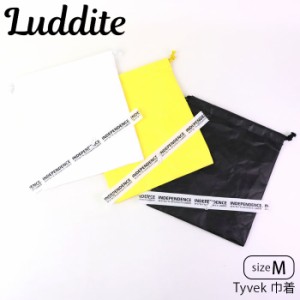 巾着袋 中 巾着 ポーチ M タイベック LUDDITE ラダイト Tyvek ブラック イエロー ホワイト LDTV-KIN