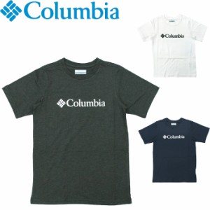 メール便 Columbia コロンビア Tシャツ キッズ 半袖 男の子 ロゴ ジュニア CSC Basic Logo Yout