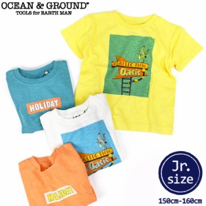 メール便 OCEAN＆GROUND オーシャン＆グラウンド Tシャツ キッズ レディース 半袖 男の子 女の子 プリント ロゴ