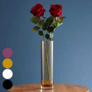 花瓶 一輪挿し 割れないガラス おしゃれ 円筒 円柱 直径8x高さ30cm 花びん 花器 シリンダー フラワーベース 透明 ポ