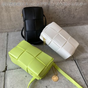 スマホポーチ ポシェット レディース ショルダー サコッシュ メッシュ バッグ ショルダーバッグ おしゃれ かわいい チャーム