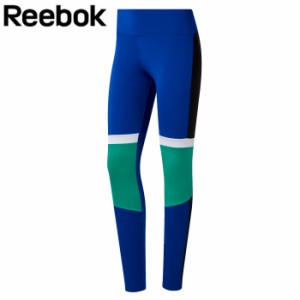 リーボック Reebok レギンス レディース ロングタイツ スパッツ MYT カラーブロックタイツ タイツ ブルー XS/S/