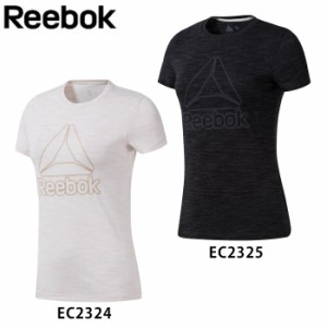 リーボック Reebok Tシャツ レディース 半袖 トップス TE マーブルTシャツ ブラック/ホワイト M/L FVO71 