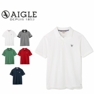 AIGLE エーグル ポロシャツ メンズ 半袖 ワンポイント DFT EAGLE PIQUE POLO 全5色 M/L/XL Z