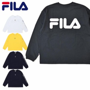 メール便 フィラ Tシャツ メンズ ブランド 長袖 FILA ロンT カットソー ヘリテージ クルーネック 全4色 M L X