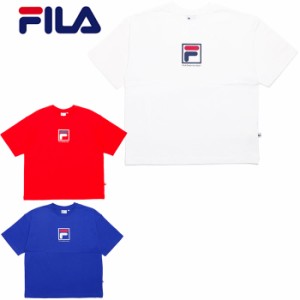 メール便 フィラ Tシャツ メンズ レディース 半袖 ペアルック おしゃれ FILA ビックシルエット クルーネックシャツ ホ