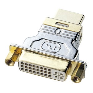 DVI 変換アダプター DVIケーブル HDMIコネクタに変換  DVI 29pinメス - HDMIオス [AD-HD01]