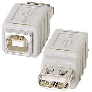 USBアダプター USB B コネクタメス−USB A コネクタメス [AD-USB6]