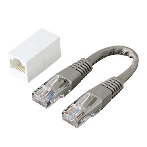 LANケーブル変換アダプター カテゴリ5e （カテゴリー5e） RJ-45クロス変換キット 配線 延長[ADT-EX-CRS5EK]