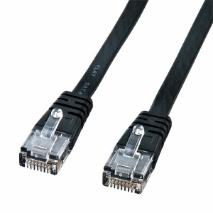 Cat6フラットLANケーブル 1m[KB-FL6-01BKN]