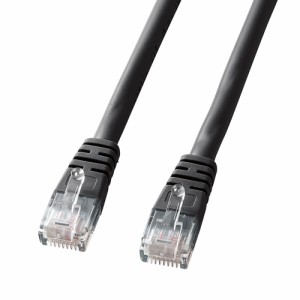 Cat 5e LANケーブル 2m 単線 ブラック [KB-T5T-02BKN]