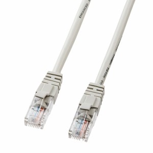 Cat5e LANケーブル 3m ライトグレー 撚り線 ツメ折れ防止カバー付き [LKB5Y-03N]