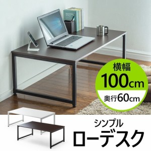 ローデスク 幅100cm 奥行60cm 座卓 パソコンデスク ロータイプ [100-DESKL005]