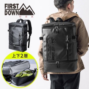 2層式 バックパック FIRSTDOWN 容量19L 撥水TPU生地 通勤 通学 リュック[200-BAGFT5BK]