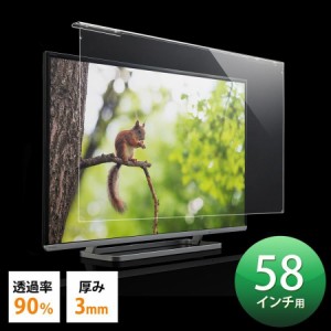 液晶テレビ 保護パネル 58インチ用 アクリル製 カバー 光沢タイプ [200-CRT023]