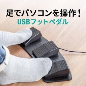 USB有線フットペダル スイッチ カスタム可能 マクロ プログラマブル 足踏み マウス操作対応 ショートカット割り当て メカニカルスイッチ[