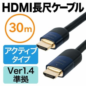 アクティブ HDMIケーブル 30m イコライザー搭載 フルHD対応 HDMI ver1.4準拠品 ブラック[500-HDMI013-30]