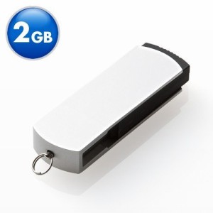 USBメモリー 2GB スイングコネクタ USBフラッシュメモリー[600-US2GASV]