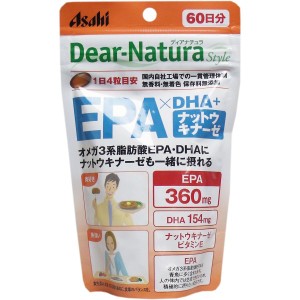 サプリ アサヒ ディアナチュラスタイル EPA×DHA+ナットウキナーゼ 60日分 240粒入 4946842638666 普通郵便のみ送料込