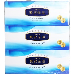 大王製紙 エリエール ローションティシュー 贅沢保湿 400枚(200組)×3個パック 4902011716283 普通郵便のみ送料込