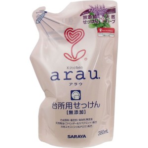 サラヤ arau. (アラウ)台所用せっけん つめかえ用 380mL 4973512320347 普通郵便のみ送料込