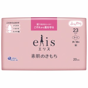 エリス 素肌のきもち ふんわり 多い昼用 羽つき 23cm 20コ入 普通郵便のみ送料込