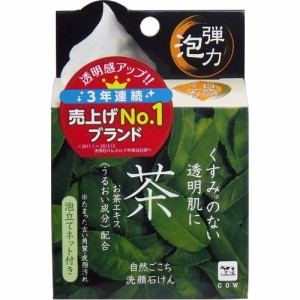 自然ごこち 茶 洗顔せっけん 泡立てネット付き 80g 4901525002288 普通郵便のみ送料込