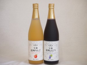 ワイン蔵のジュース2本セット(信州ぶどうコンコード果汁100% 信州りんご果汁100%) 710ml×2本