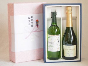 父の日 感謝贈り物ボックス 本格ノンアルコールとオーガニックワイン2本セット(ヴァンフリーノンアルコール白ワイン スペイン産ビオスパ