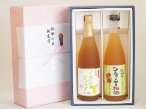 春の贈り物ギフト 感謝贈り物ボックス 果汁100％ジュースと果物梅酒2本セット(有機ナイアガラぶどう果汁100％ 国産シークァーサー梅酒) 7