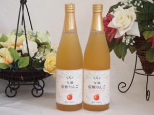 りんご果汁100％2本セット(信州りんご果汁100%) 710ml×2本