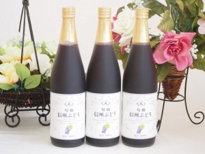 コンコードぶどう100％ 3本セット(信州ぶどうコンコード果汁100%) 710ml×3本