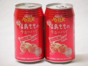 こだわり国産果汁2本セット(ストレート混濁果汁福島もものチューハイ) 350ml×2本