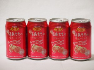 こだわり国産果汁4本セット(ストレート混濁果汁福島もものチューハイ) 350ml×4本