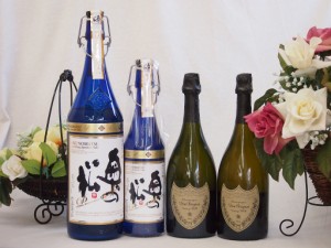 最高峰スパークリング日仏4本セット(フランスドンペリニヨン750ml×2本 福島県奥の松 純米大吟醸プレミアムスパークリング720ml×1本 160