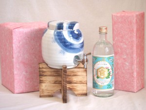 国産有田焼 焼酎サーバー1500cc木代付セット(14.5×15.5cm 1.1kg)宮崎本店 キンミヤ焼酎 (三重県) 720ml