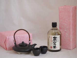 国産美濃焼 黒千代香2合セット2客ツル付(450g)本格米焼酎 洞窟かめ貯蔵巌窟王 (宮崎県) 720ml