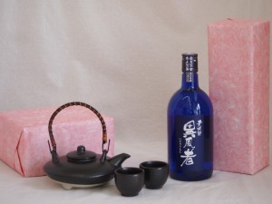 国産美濃焼 黒千代香2合セット2客ツル付(450g)瑞鷹 本格麦焼酎 異風者 (熊本県) 720ml