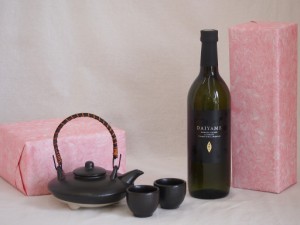 国産美濃焼 黒千代香2合セット2客ツル付(450g)濱田酒造 本格芋焼酎 だいやめ香熟芋 (鹿児島県) 900ml