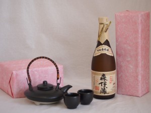 国産美濃焼 黒千代香2合セット2客ツル付(450g)森伊蔵酒造 かめ壺焼酎 森伊蔵 (鹿児島県) 720ml