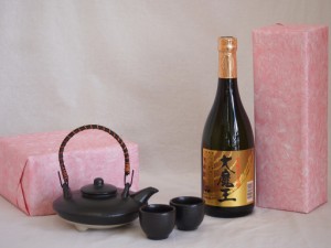 国産美濃焼 黒千代香2合セット2客ツル付(450g)濱田酒造 本格芋焼酎 大魔王 (鹿児島県) 720ml