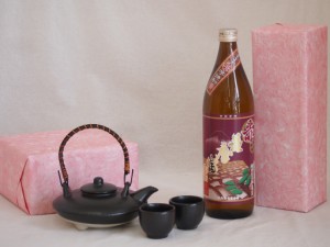 国産美濃焼 黒千代香2合セット2客ツル付(450g)濱田酒造 本格芋焼酎 鹿児島県産赤芋使用赤薩摩富士 (鹿児島県) 900ml