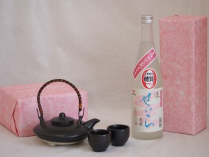 国産美濃焼 黒千代香2合セット2客ツル付(450g)喜界島酒造 庵美黒糖焼酎せいら銀 (大分県)  720ml