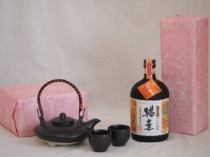 国産美濃焼 黒千代香2合セット2客ツル付(450g)神楽酒造 本格むぎ焼酎 十三年熟成猶薫 (宮崎県) 720ml