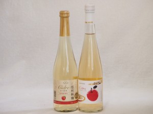 国産りんご酒2本セット(青森弘前市産シードル 信州林檎シードル) 500ml×2本